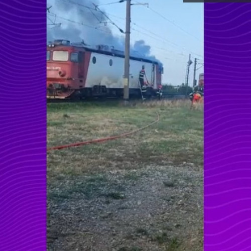 Incendiu la locomotiva unui tren de călători în halta Tomsani, fără victime