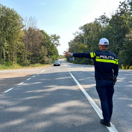 Tânăr fără permis, oprit de poliție în Vlasinesti