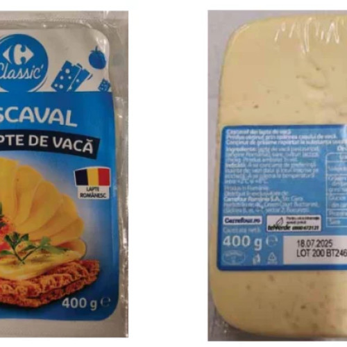 Retragerea unui lot de cascaval din magazinele Carrefour din cauza bacteriei Listeria