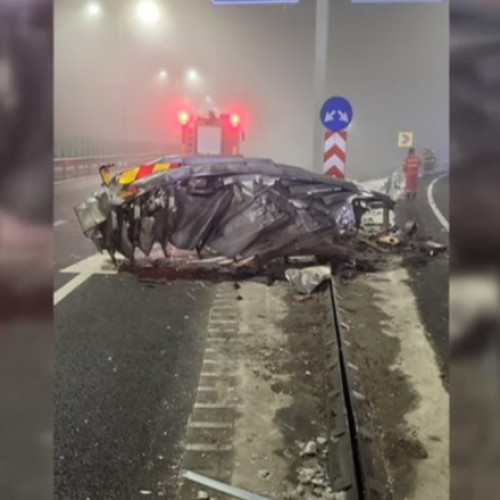 Șofer rănit în accident la 183 km/h pe drumul expres Craiova-Pitești