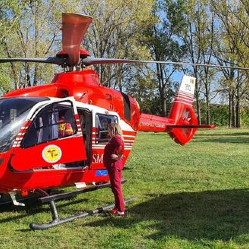 Elicopter chemat pentru un bătrân în stare critică (VIDEO)