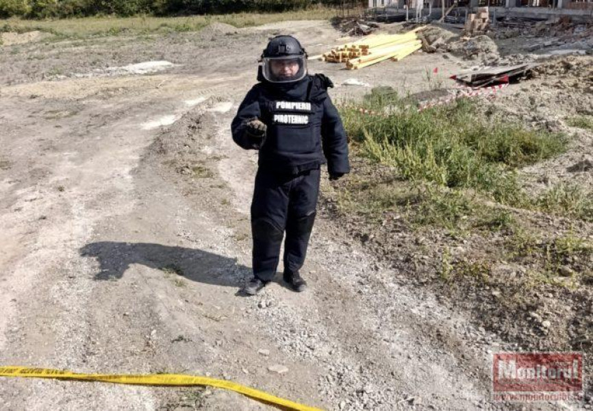 Pirotehniștii botoșăneni intervin în Drăgușeni pentru muniție descoperită la fundația unei clădiri