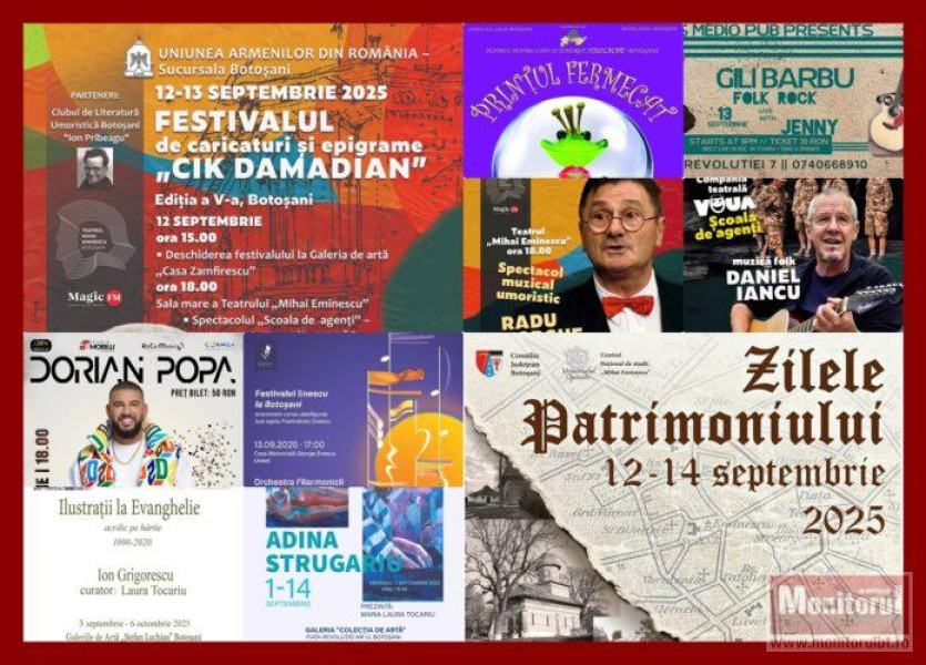 Weekend plin de muzică, teatru și patrimoniu în 12–14 septembrie