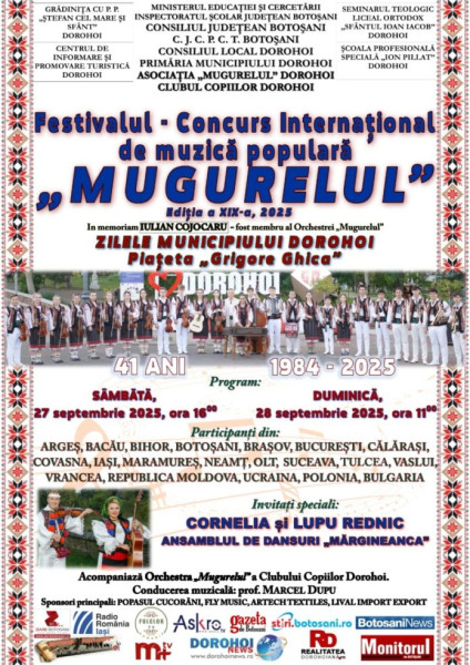 Festivalul Mugurelul aduce tradițiile folclorice în centrul Dorohoiului