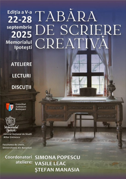 Tabăra de scriere creativă – poezie, organizată la Memorialul Ipotești