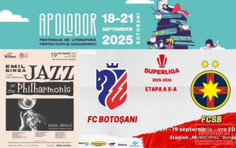 Botoșani devine centru cultural cu festivaluri, ateliere și spectacole diverse