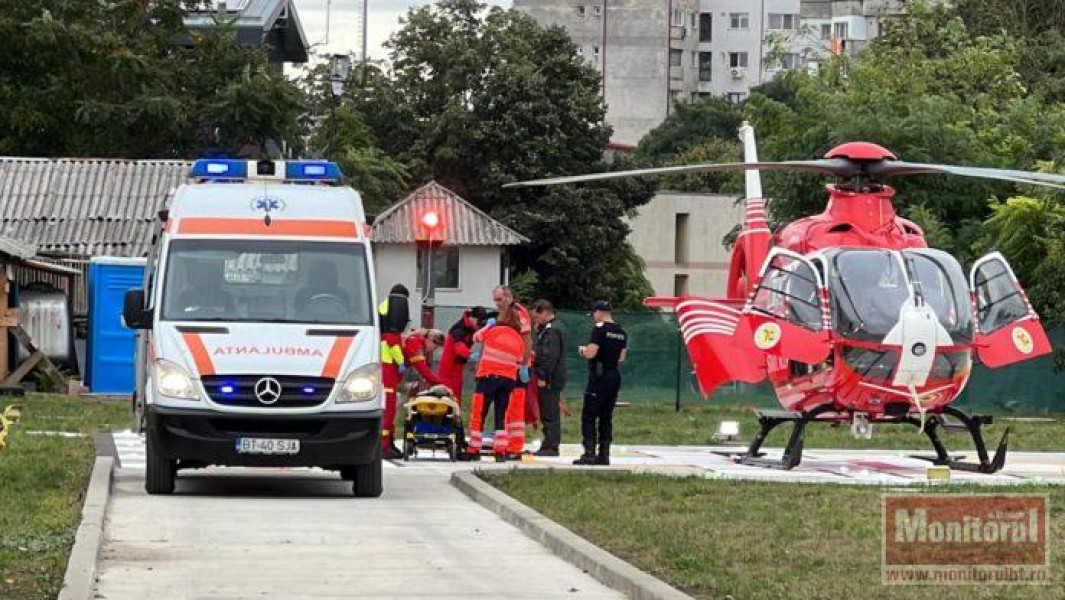 Elicopterul SMURD a transportat un pacient cu infarct la Iași