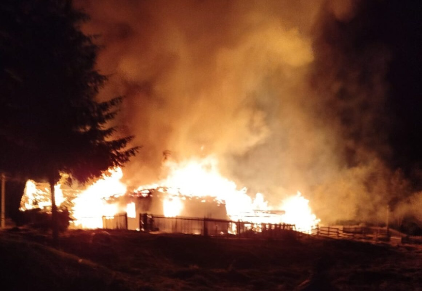 Incendiu puternic la o casă din Tudor Vladimirescu, intervenție rapidă a pompierilor