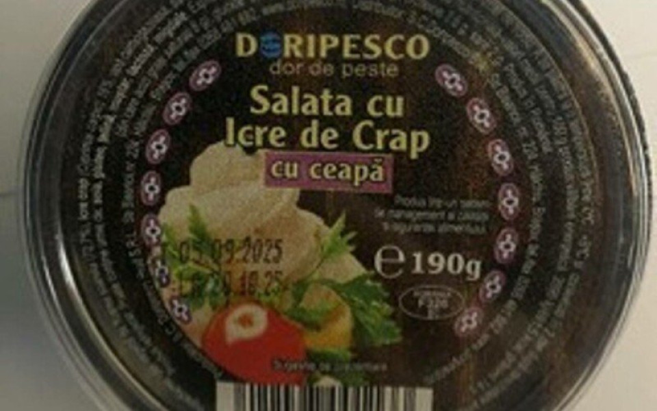 Salată cu icre de crap retrasă din Kaufland din cauza riscului de listerioză