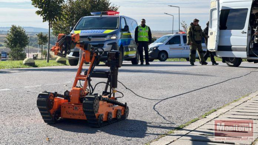 Exercițiu de anvergură la Botoșani cu un robot pirotehnic inovator