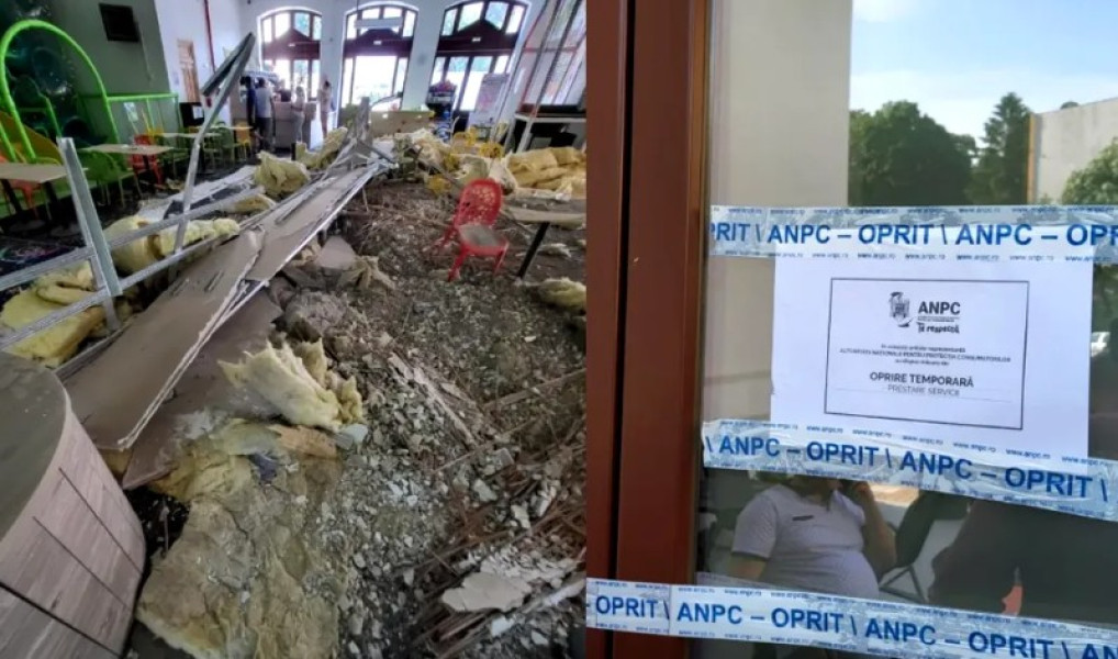Anchetă în Botoșani după prăbușirea tavanului la un loc de joacă pentru copii