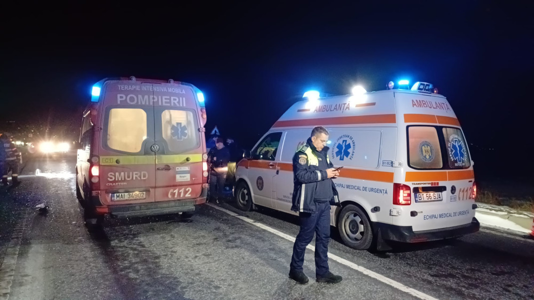Trei persoane rănite într-un accident pe DN17 la Frasin, Suceava