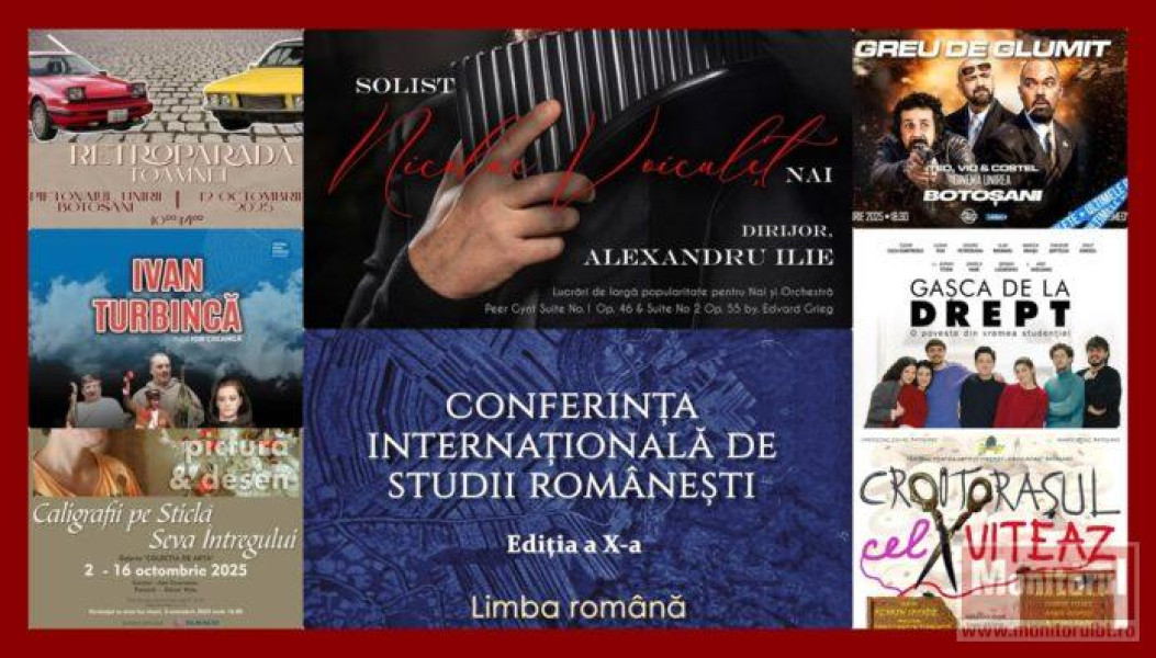 Val cultural la Botoșani: concerte, stand-up și conferințe în weekendul 10–12 octombrie