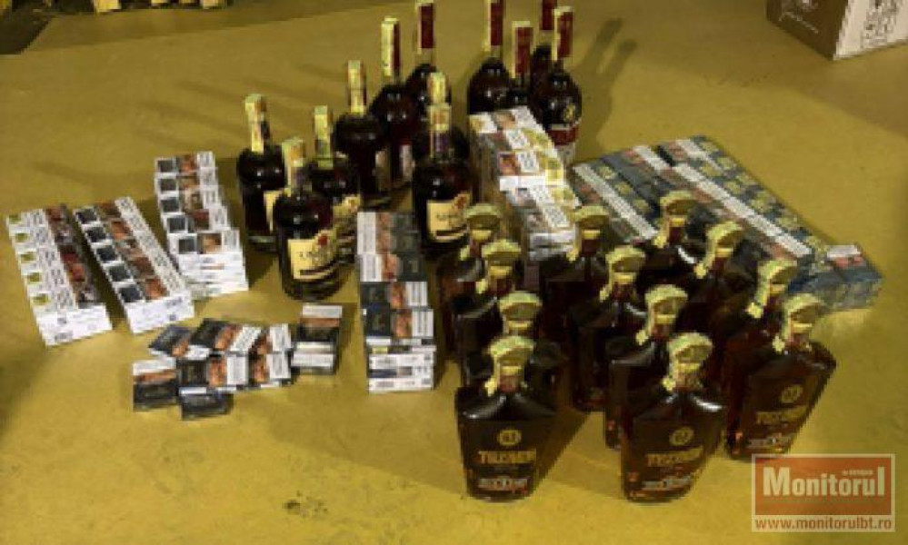 Țigări și alcool fără acte, confiscate de polițiștii de frontieră din Botoșani