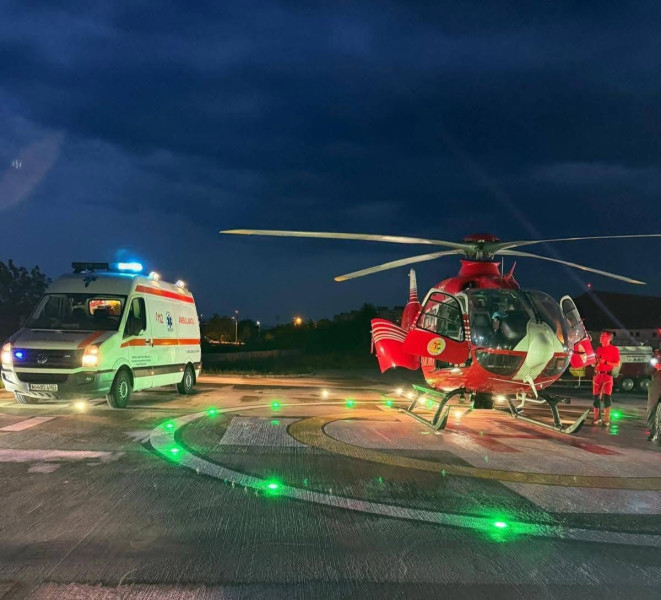 Un bărbat din Botoșani transferat de urgență cu elicopterul SMURD după un accident vascular cerebral