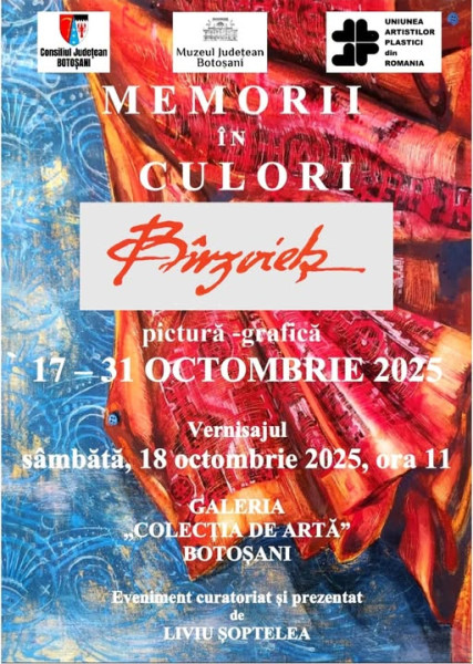 Expoziție de pictură și grafică a lui Cristian Bîrzoieș, la Muzeul Județean Botoșani