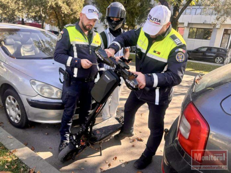 Poliția botoșăneană intensifică controalele pentru siguranța utilizatorilor de trotinete electrice