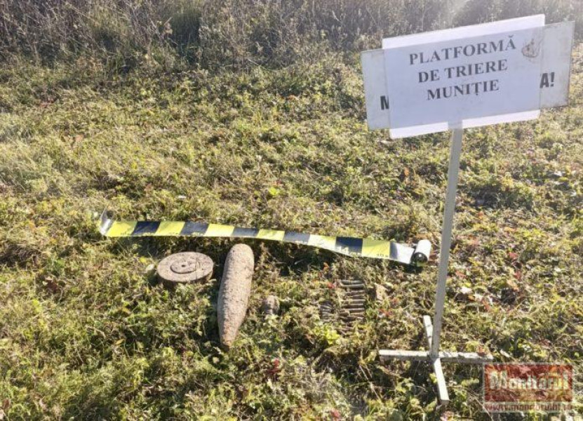 27 de elemente de muniție neexplodată distruse prin explozie controlată la Copălău