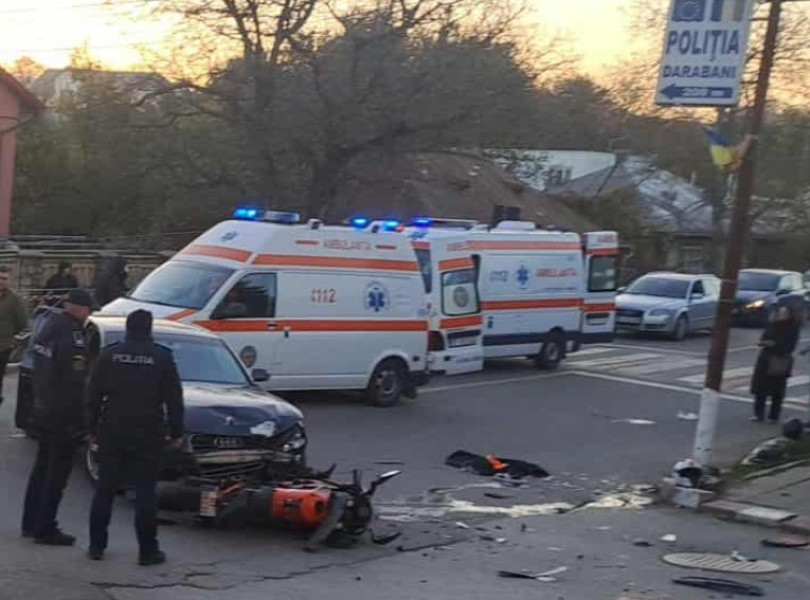 Doi adolescenți răniți într-un accident la Darabani, Botoșani
