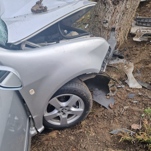 Un bărbat din Botoșani, beat criță, s-a izbit cu mașina într-un copac