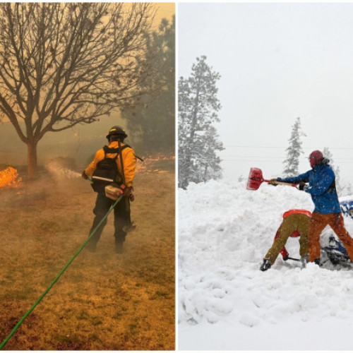 Furtuna și incendiile din SUA: Viscol devastator în Vest, Furtuni de Zăpadă în California și Nevada.