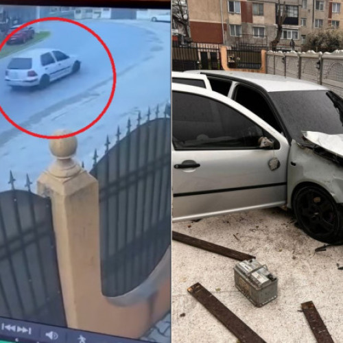 Un polițist beat la volan a provocat un accident în Turnu Măgurele. Incidentul, înregistrat de o cameră video, a fost surprins în imagini tulburătoare.