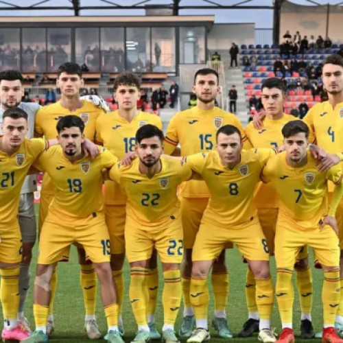 Echipa U20 a României, într-un meci de fotbal împotriva Italiei, terminat cu scor egal