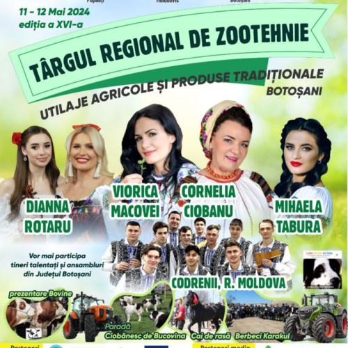 Târg regional pentru zootehnie, utilaje agricole și produse tradiționale la Botoșani în primul weekend de după debutul campaniei electorale