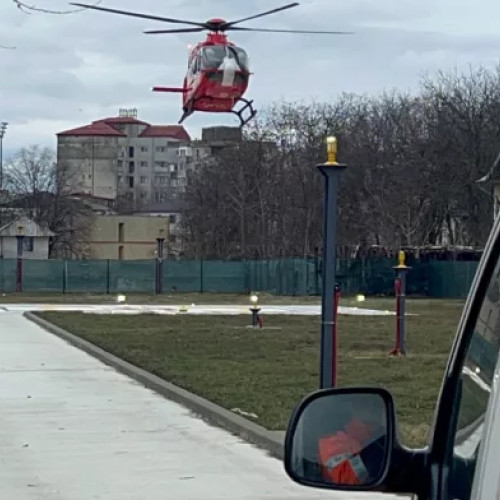 Heliportul din Botoșani, salvat un bărbat în vârstă cu un infarct miocardic acut (Video)