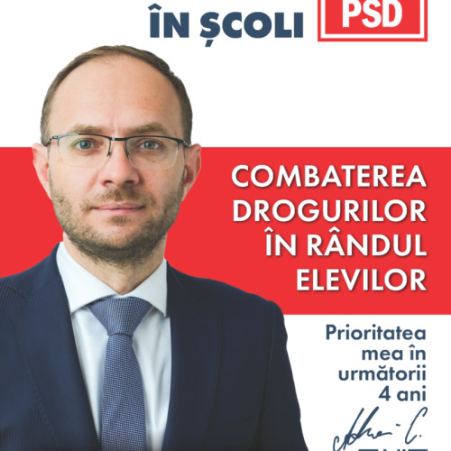 Primarul Cosmin Andrei anunță Poliție Anti-Drog și programe de consiliere în școli pentru prevenirea consumului de droguri