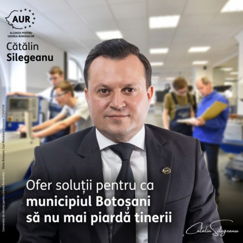 Cătălin Silegeanu oferă soluții pentru ca municipiul Botoșani să nu mai piardă tinerii (publicitate)