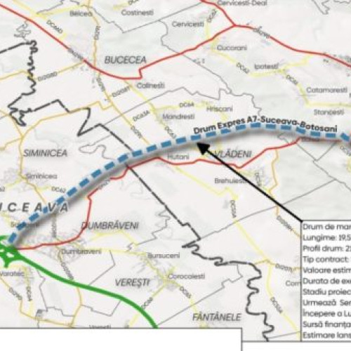 Cum ar putea arăta viitorul drum expres Botoșani – Suceava. Un nou pod peste Siret și un nod de descărcare la Huțani