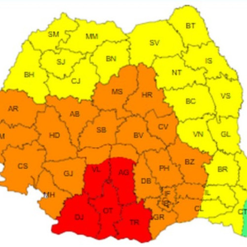 Cod galben de caniculă în Botoșani pe 22 iunie