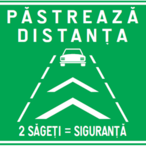 Noul indicator rutier pe autostrăzile din România: &quot;Păstrează distanța&quot;